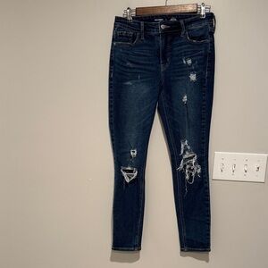 Old Navy Women's High Rise Rock Star Super Skinny Indigo Skinny Jeans